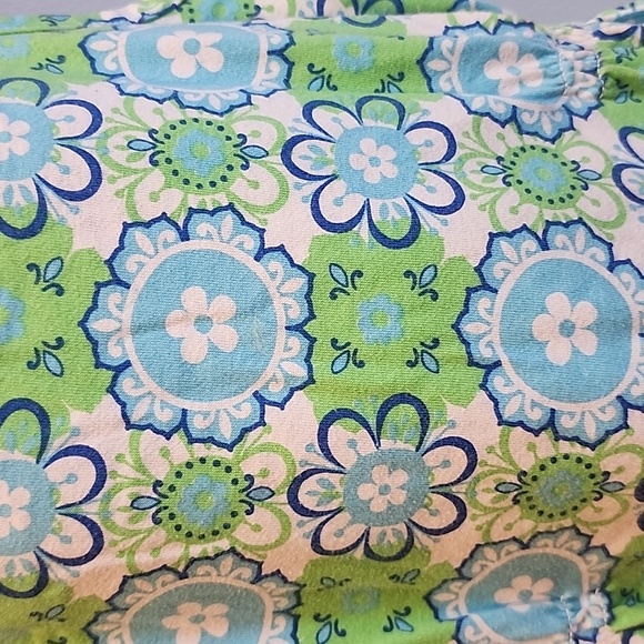 Hanna Andersson Blue and Green Floral Spaghetti Strap Sundress 130 - Picture 5 of 12